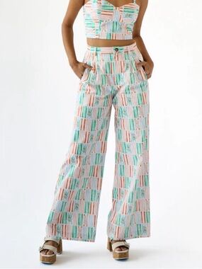 Rachel Antonoff Rose Pant in Beach Chairs 12